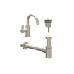 IVY Pact Ensemble de lave-mains - montage en surface - bec pivotant - bonde always open - Nickel brossé PVD SW1031676