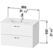 Duravit XBASE Meuble sous-lavabo SW444469