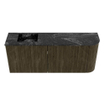 Mondiaz JOYA-DLUX 101.6cm toiletmeubel - ronding rechts kleur Shadow - Wastafel FAYE positie Links 1 kraangat kleur Lava. SW1422865