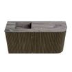 Mondiaz JOYA-DLUX 81.6cm toiletmeubel - ronding rechts kleur Shadow - Wastafel FAYE positie Links 1 kraangat kleur Sombra. SW1425218
