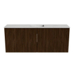 Mondiaz JOYA-DLUX Meuble de toilette 100cm - couleur Walnut - Vasque FAYE position Milieu Sans trou de robinet couleur Opalo SW1422539