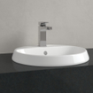 Villeroy & boch architectura lavabo à encastrer 45x45x17cm rond 1 trou pour robinet sans trou de trop-plein céramique blanche alpin brillant SW762353