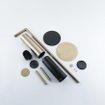 Fortifura Calvi vrijstaande toiletrolhouder met toiletborstel - Geborsteld Messing PVD (Goud) SW1189060