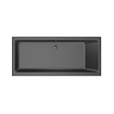 Xenz Kristal Ligbad - 170x75x48 - afvoer Midden - acryl - ebony SW378480