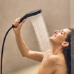 Hansgrohe Rainfinity ensemble de douche 130 3jets barre coulissante 65cm mat noir SW918367