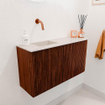 Mondiaz JOYA-DLUX 81.6cm meuble de toilette - arrondi droit couleur Ruby - Vasque FAYE position Gauche Sans trou de robinet couleur Meli. SW1425383