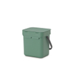 Brabantia Sort & Go afvalbakje - 3 liter - hengsel - fir green SW1117356