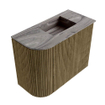 Mondiaz JOYA-DLUX 51.6cm toiletmeubel - ronding links kleur Dusk - Wastafel FAYE positie Rechts Zonder kraangat kleur Sombra. SW1426154