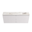 MONDIAZ TURE-DLUX Meuble toilette - 120cm - Cale - EDEN - vasque Frappe - position droite - sans trou de robinet SW1102725