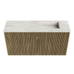 Mondiaz JOYA-DLUX 80cm meuble de toilette - couleur Dusk - Vasque FAYE position Droite Sans trou de robinet couleur Ostra. SW1423380
