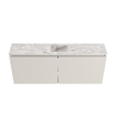 MONDIAZ TURE-DLUX Meuble de toilettes 120 cm Linen. Lavabo EDEN Glace position centrale. Sans trou de robinet. SW1103434