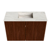 Mondiaz JOYA-DLUX 60cm meuble de toilette - couleur Ruby - Vasque FAYE position Milieu Sans trou de robinet couleur Ostra. SW1423761