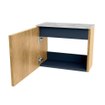 Mondiaz JOYA-DLUX 50cm toiletmeubel - kleur Oak - Wastafel FAYE positie Links 1 kraangat kleur Glace. SW1421936