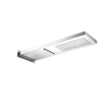 Hotbath Mate Hoofddouche - rechthoek - 16,5x53,7cm - waterval - cascade - Geborsteld Messing PVD SW1119087