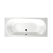Xenz Cuba Duobad - 180x80x51 - afvoer Midden - acryl - wit SW103055