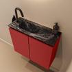 MONDIAZ TURE-DLUX meuble de toilette 60 cm Fire. Lavabo EDEN Lava position gauche. Avec 1 trou de robinet. SW1103777