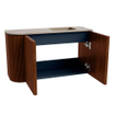 Mondiaz JOYA-DLUX Meuble de toilette 71,6cm - arrondi gauche couleur Ruby - Vasque FAYE position Droite Sans trou de robinet couleur Arena SW1425304