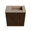 Mondiaz JOYA-DLUX Meuble de salle de bains 40cm - couleur Walnut - Vasque FAYE position Droite 1 trou de robinet couleur Arena SW1424301