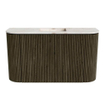 Mondiaz JOYA-DLUX Meuble de salle de bains 73.2cm - arrondi gauche et droite couleur Shadow - Vasque FAYE position Milieu Sans trou de robinet couleur Frappe SW1422700