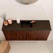Mondiaz JOYA 90cm meuble de toilette - couleur Ruby - Lavabo FAYE position Milieu 1 trou de robinet couleur Urban. SW1421894