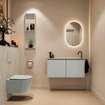MONDIAZ TURE-DLUX Meuble toilette - 100cm - Greey - EDEN - vasque Opalo - position droite - 1 trou de robinet SW1104343