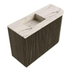 Mondiaz JOYA-DLUX 61.6cm toiletmeubel - ronding rechts kleur Shadow - Wastafel FAYE positie Links Zonder kraangat kleur Nata. SW1424976