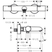 hansgrohe Ecostat Fine opbouw badthermostaat chroom SW1152217