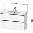 Duravit D-neo Meuble sous vasque 98.4x45.2x62.5cm 2 tiroirs Blanc mat SW640853