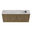 Mondiaz JOYA-DLUX 100cm toiletmeubel - kleur Dusk - Wastafel FAYE positie Rechts 1 kraangat kleur Glace. SW1423201