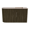 Mondiaz JOYA-DLUX Meuble de toilette 71,6cm - arrondi gauche couleur Shadow - Lavabo FAYE position Droite 1 trou de robinet couleur Saba SW1425137