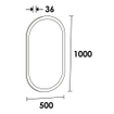 Saniclass ovaal - Spiegel - 50x100cm - verlichting - ovaal - Zilver SW721024