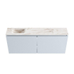 MONDIAZ TURE-DLUX Meuble toilette - 120cm - Clay - EDEN - vasque Frappe - position gauche - 1 trou de robinet SW1102702