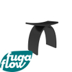 Fugaflow Caria Tabouret salle de bain - 42.5x23x42cm - solid surface - noir mat SW1204557