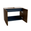 Mondiaz JOYA-DLUX 60cm toiletmeubel - kleur Walnut - Wastafel FAYE positie Links Zonder kraangat kleur Saba. SW1424639
