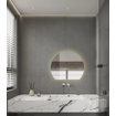 Adema Aura Miroir salle de bain 60x51.2cm - demi-sphère - horizontal/vertical - éclairage LED indirect - chauffe miroir - infrarouge SW1152325