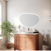 Saniclass Organic Miroir Sim - 60x40cm - éclairage - chauffe-miroir - horizontal/vertical - organique SW1407160