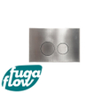 FugaFlow Metal Plaque de commande - pour réservoir Geberit UP320 - 24.4x16.2cm - dualflush - boutons ronds - métal - Steel SW999934