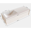 MONDIAZ LUSH Ensemble de meuble salle de bain - 120cm - 1 tiroir - lavabo cloud - vasque à gauche - 1 trou de robinet - chêne blanchi SW409411