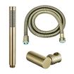 Fortifura calvi ensemble de douche à main avec support de douche debout et flexible anti-torsion en laiton brossé SW809507