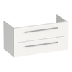 BRAUER Trust meuble sous-lavabo 100 sans poignées rapportées 2 tiroirs à fermeture douce et 1 découpe pour siphon - blanc mat SW1203902