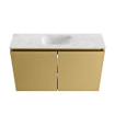 MONDIAZ TURE-DLUX Meuble toilette - 80cm - Oro - EDEN - vasque Opalo - position centrale - 1 trou de robinet SW1104440