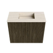 Mondiaz JOYA-DLUX Meuble de toilette 50cm - couleur Shadow - Vasque FAYE position Milieu Sans trou de robinet couleur Meli SW1424860