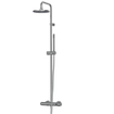 Xenz Cinca Colonne de douche pluie thermostatique à poser 122cm brilliant Chrome SW104663