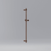 FugaFlow Eccelente Acces Ensemble de douche pluie encastré - thermostatique - bras mural - barre coulissante - pomme de douche 25 cm - douchette à main sur barre - flexible de douche lisse - Cuivre brossé PVD (Cuivre) SW1450781