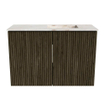 Mondiaz JOYA-DLUX 60cm meuble de toilette - couleur Shadow - Vasque FAYE position Droite Sans trou de robinet couleur Frappe. SW1422676