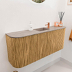 Mondiaz JOYA-DLUX 103.2cm toiletmeubel - ronding links en rechts kleur Oak - Wastafel FAYE positie Midden 1 kraangat kleur Saba. SW1424222