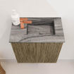 Mondiaz JOYA-DLUX 40cm toiletmeubel - kleur Dusk - Wastafel FAYE positie Rechts 1 kraangat kleur Sombra. SW1426108