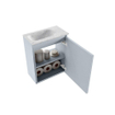 MONDIAZ TURE-DLUX meuble de toilettes 40 cm Clay. EDEN lavabo Opalo position gauche. Sans trou de robinet. SW1104252