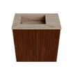 Mondiaz JOYA-DLUX 40cm toiletmeubel - kleur Ruby - Wastafel FAYE positie Links Zonder kraangat kleur Arena. SW1425261