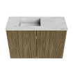 Mondiaz JOYA-DLUX 60cm meuble de toilette - couleur Dusk - Vasque FAYE position Gauche 1 trou de robinet couleur Opalo. SW1423276